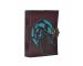 New Handmade Genuine Leather Journal Beautiful Moon Wolf Cut Design Leather Journal Notebook